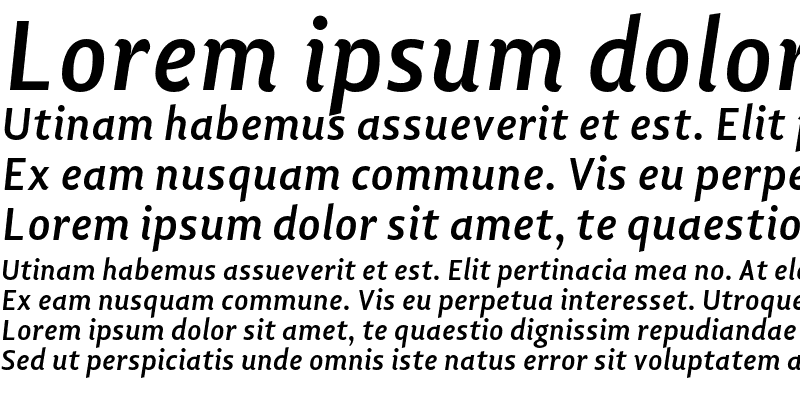 Sample of Lisboa OSF Bold Italic