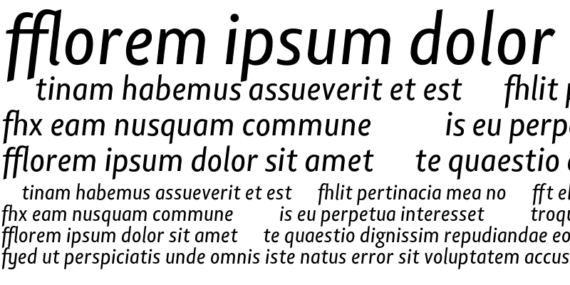 Sample of Lisboa Sans Ligatures Italic