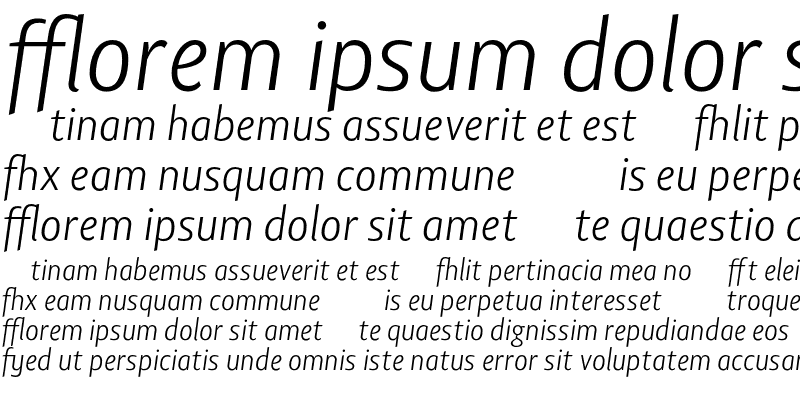 Sample of Lisboa Sans Ligatures Light Italic