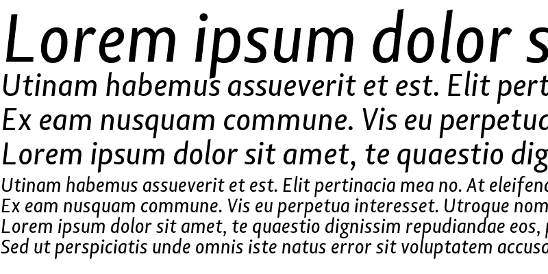 Sample of Lisboa Sans OSF Italic