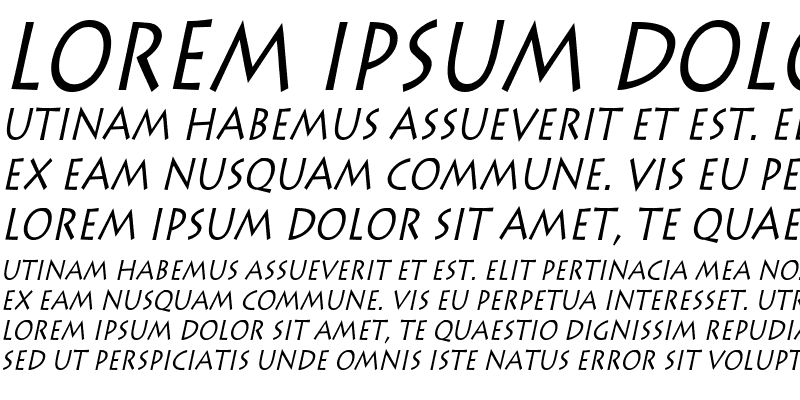 Sample of Liste Condensed Italic