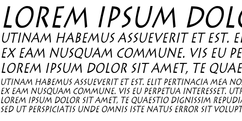 Sample of ListeCondensed Italic