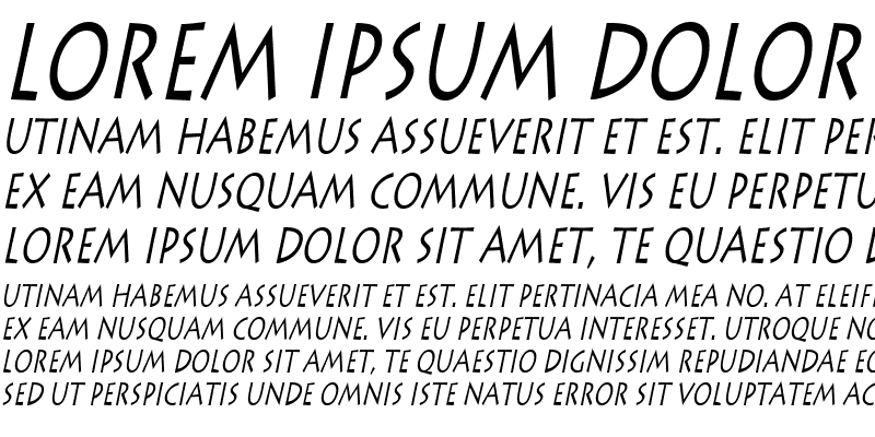 Sample of ListeThin Italic