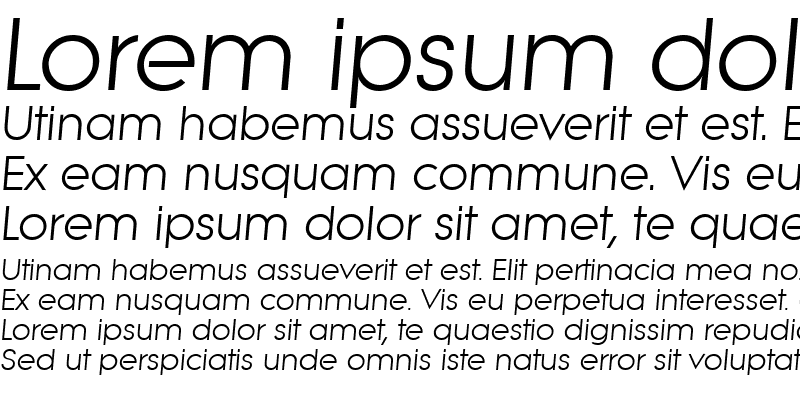Sample of Litera Italic