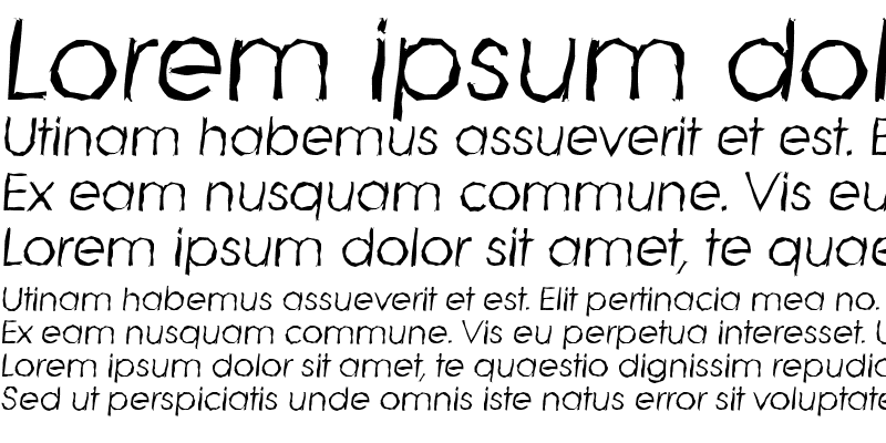 Sample of LiteraRandom Italic