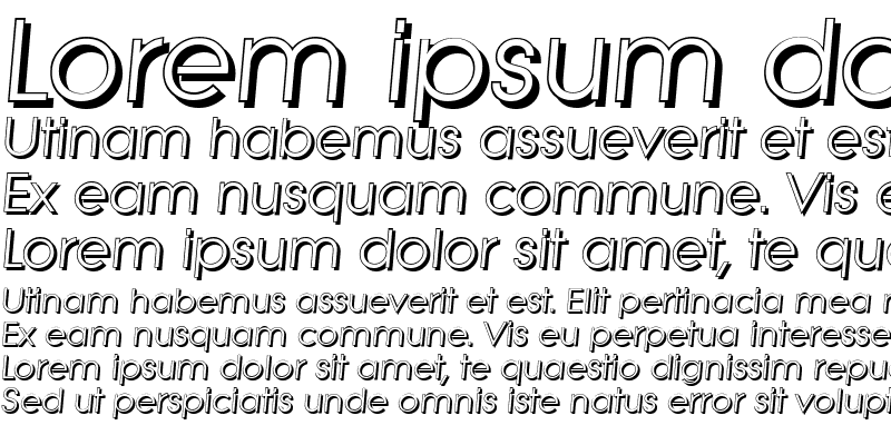 Sample of LiteraShadow Italic