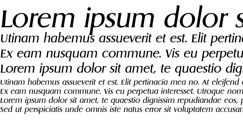 Sample of Llewelyn SF Italic