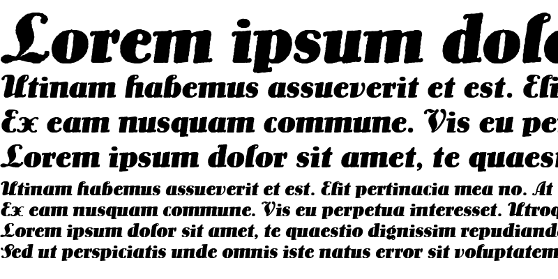 Sample of Lo-Type BQ Italic