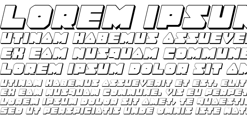 Sample of Lobo Tommy 3D Italic Italic