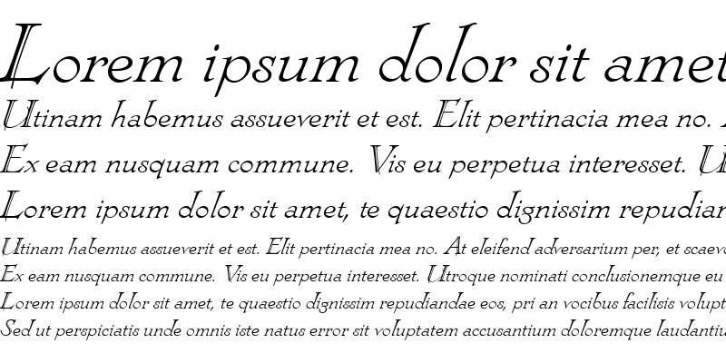 Sample of Locarno Italic
