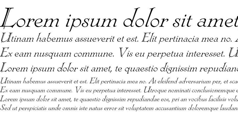 Sample of Locarno Std Light Italic