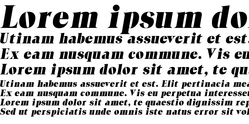 Sample of LocuraDisplaySSK Italic