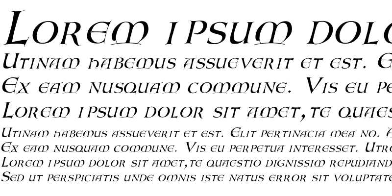 Sample of Lombardic-Normal Italic Italic
