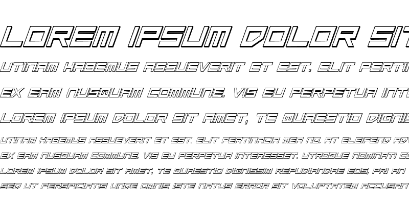 Sample of Low Gun Screen Bold Italic 3D