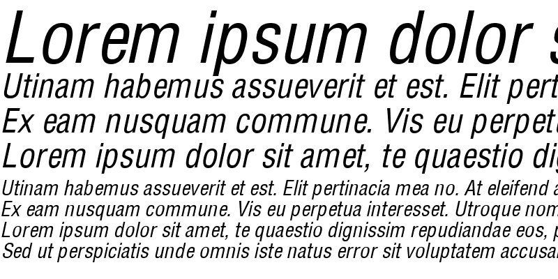 Sample of LozenCondensed Italic