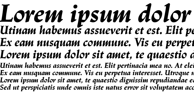 Sample of LT Trajanus Black Italic