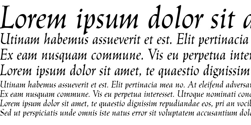 Sample of LT Trajanus Roman Italic