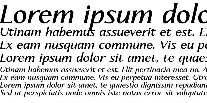 Sample of LTAperto Roman Bold Italic