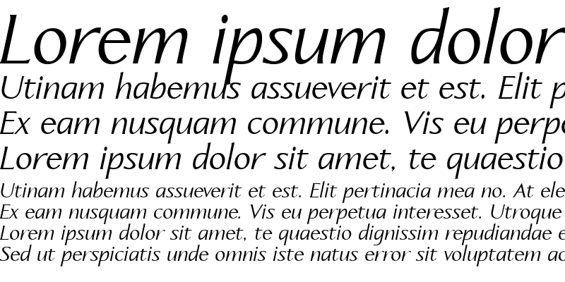 Sample of LTAperto Roman Italic