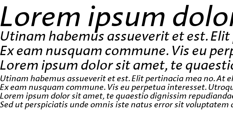 Sample of LTAroma Italic