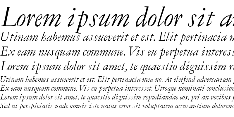 Sample of LTC Garamont Display Italic Italic