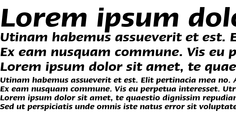 Sample of LTErgo Bold Italic