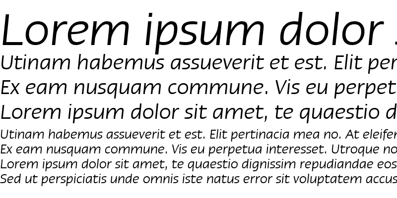 Sample of LTErgo Italic