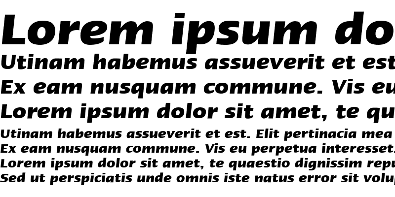 Sample of LTErgo Medium Bold Italic