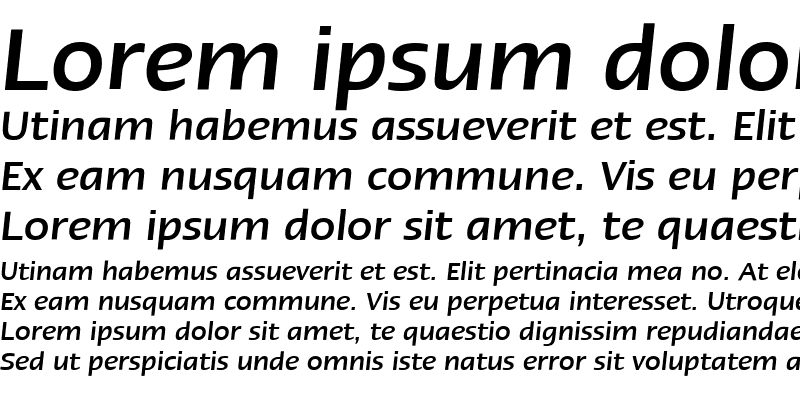 Sample of LTErgo Medium Italic