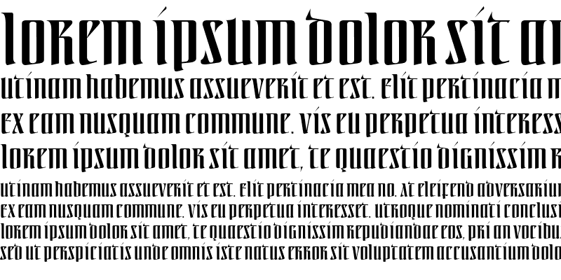 Sample of LTIrishText Regular