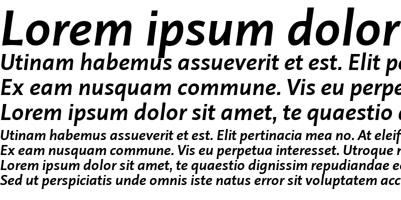 Sample of LTProjekt Bold Italic
