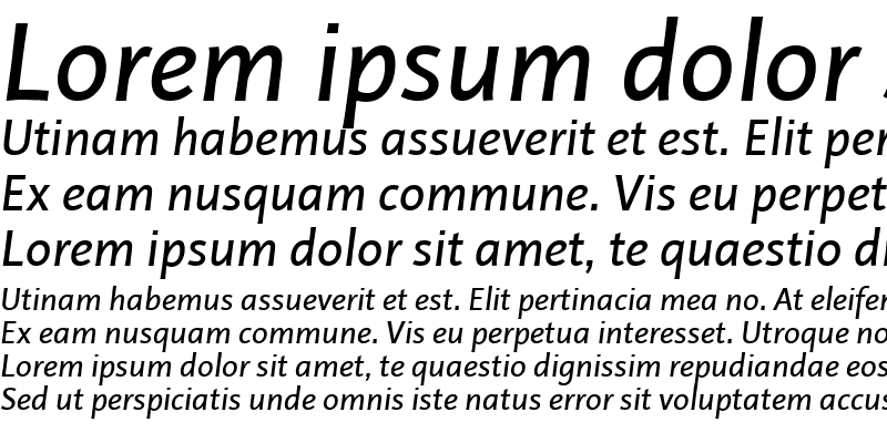 Sample of LTProjekt Italic