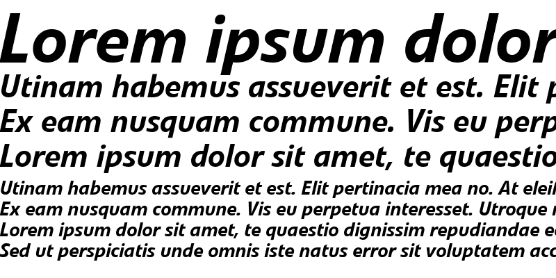 Sample of LTVeto Medium Italic