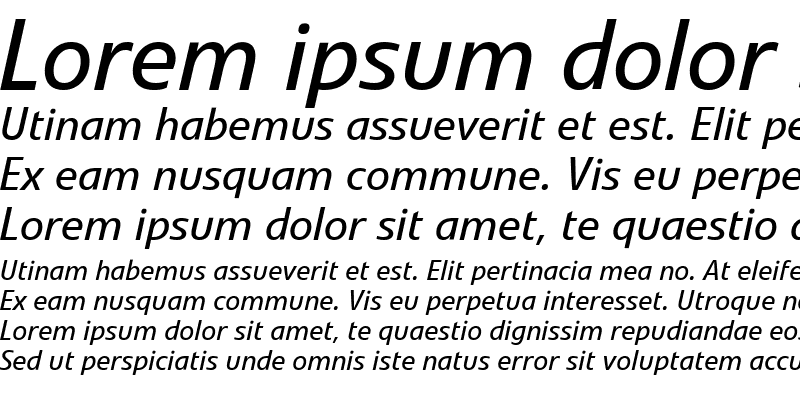 Sample of LTVeto Regular Italic