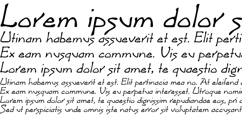 Sample of Lublick Italic