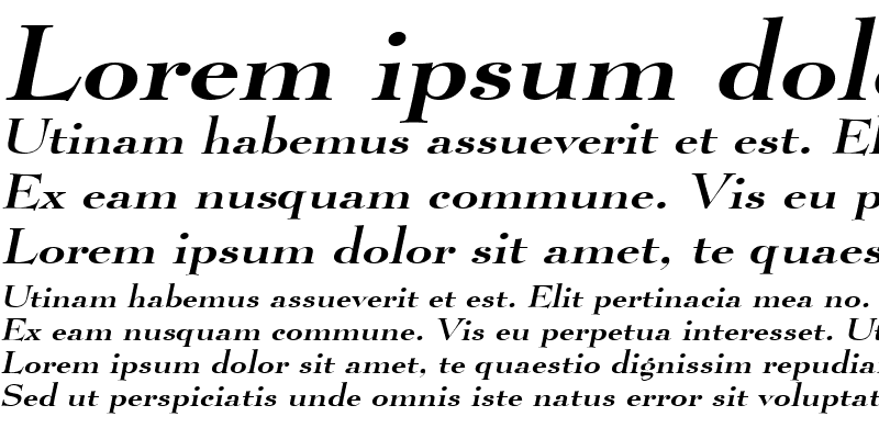 Sample of LucianoWide Italic