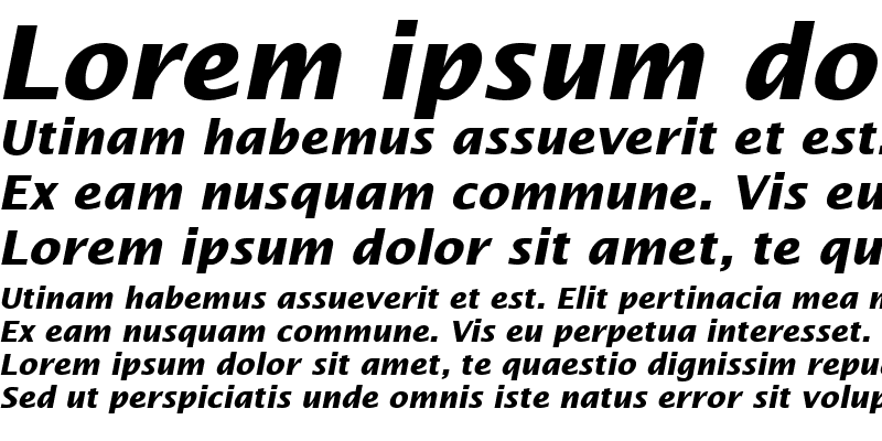 Sample of Lucida Becker Sans Bold Italic
