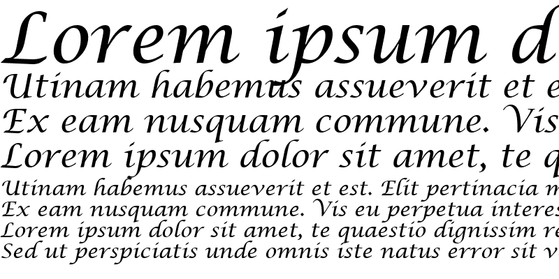 Sample of Lucida Calligraphy Italic