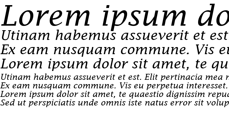 Sample of Lucida Fax Italic