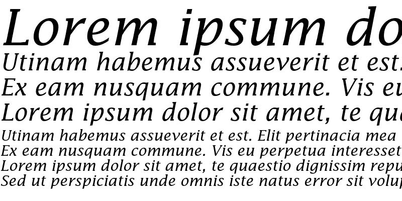 Sample of Lucida Italic