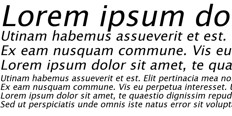 Sample of Lucida Sans Oblique