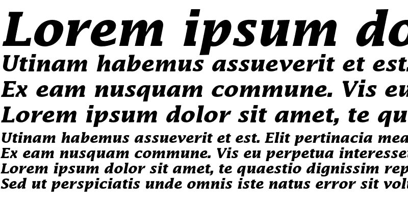 Sample of LucidaEF Bold Italic
