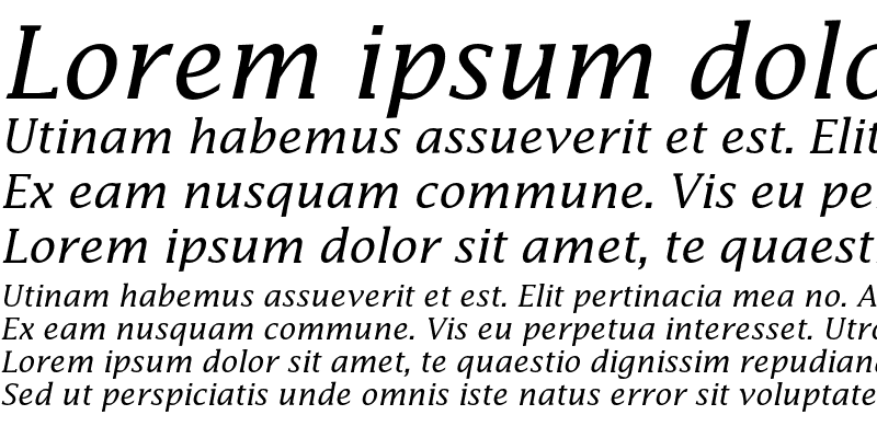 Sample of LucidaEF Italic