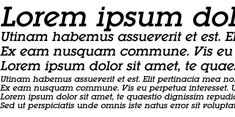 Sample of LugaAdC Italic