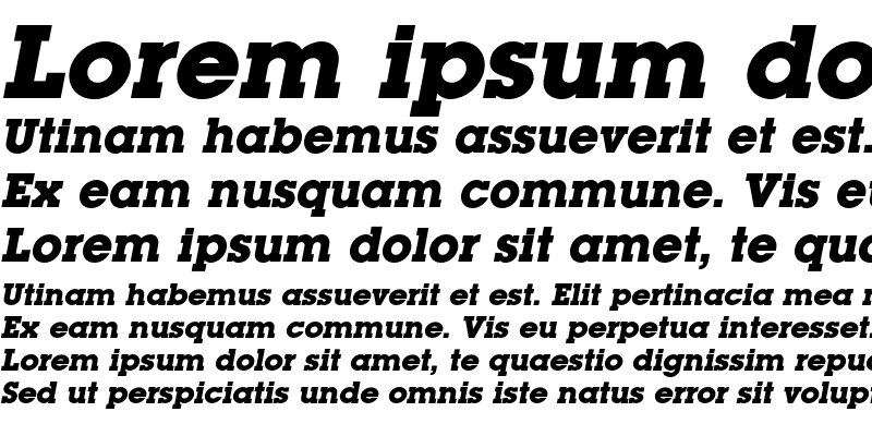 Sample of LugaC Bold Italic