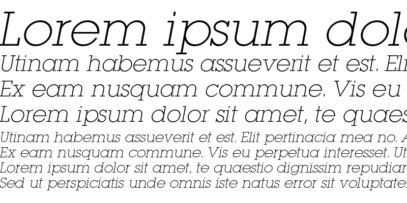Sample of LugaExtraLightC Italic