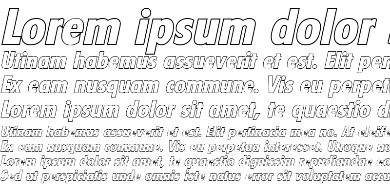 Sample of LuisBeckerOutline-ExtraBold Italic