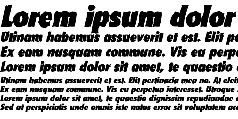 Sample of LuisBeckerRandom-Black Italic