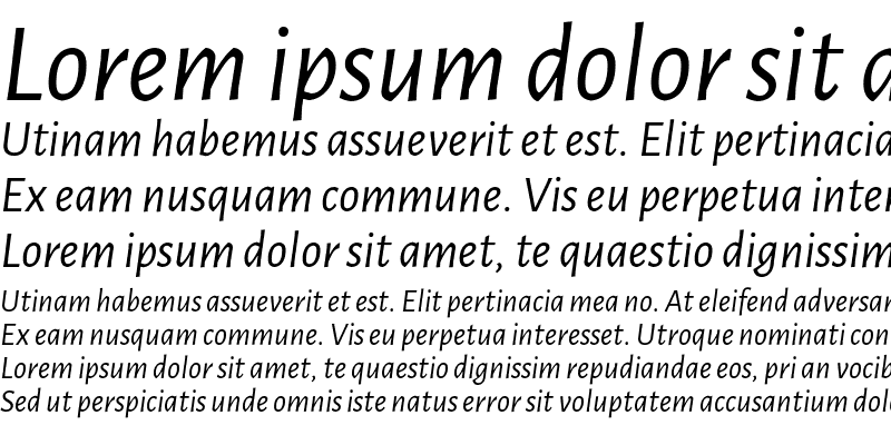 Sample of Luna Sans Italic