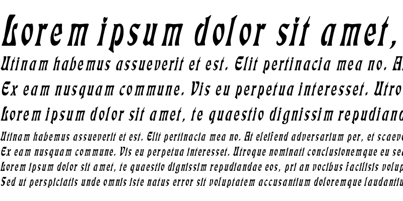 Sample of LushlifeCondensed Italic